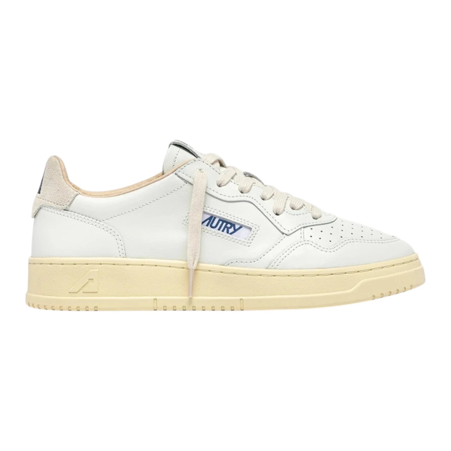 AUTRY SNEAKERS SNEAKERS MEDALIST LOW IN PELLE BIANCA E SUEDE SNOW WHITE AULM BJ04