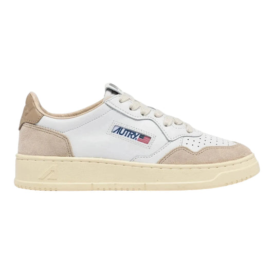 Autry Medalist Low AULM LS58 in pelle e camoscio Spoiler Beige (Man)