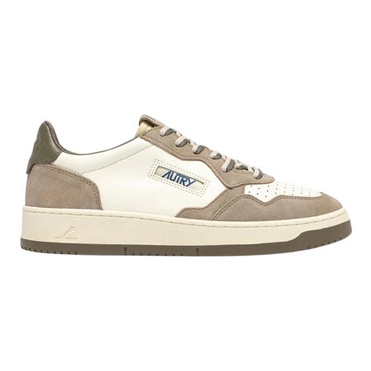 AUTRY SNEAKERS MEDALIST LOW IN PELLE E SUEDE COVERT GREEN E LICORIC AULM - BW07E